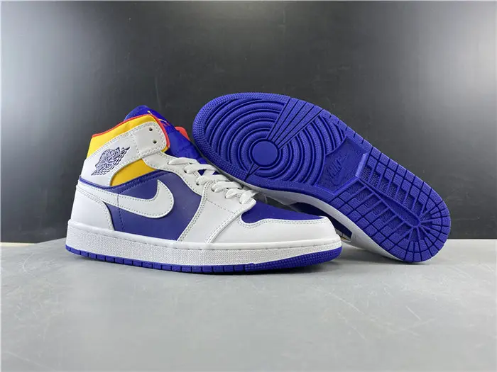 Jordan1 Mid Royal Blue Laser Orange 