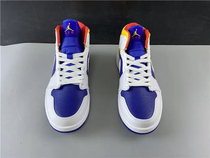 Jordan1 Mid Royal Blue Laser Orange 