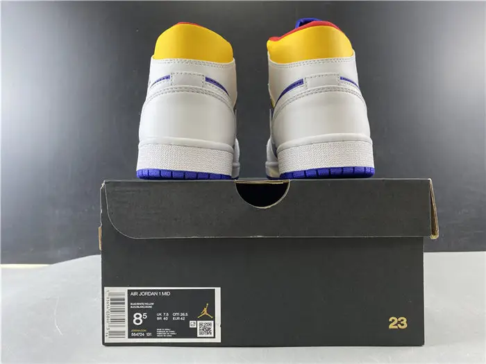 Jordan1 Mid Royal Blue Laser Orange 