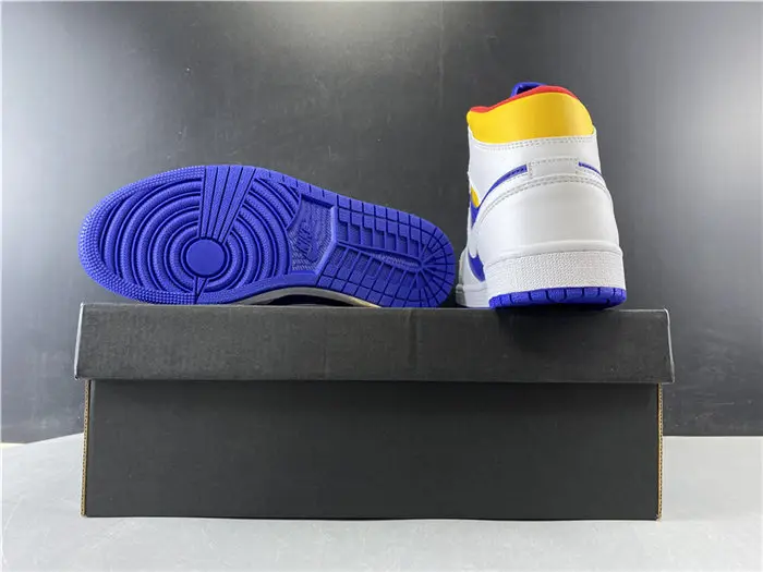 Jordan1 Mid Royal Blue Laser Orange 