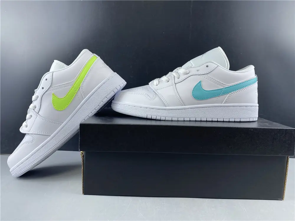 Jordan1 Low White Neon