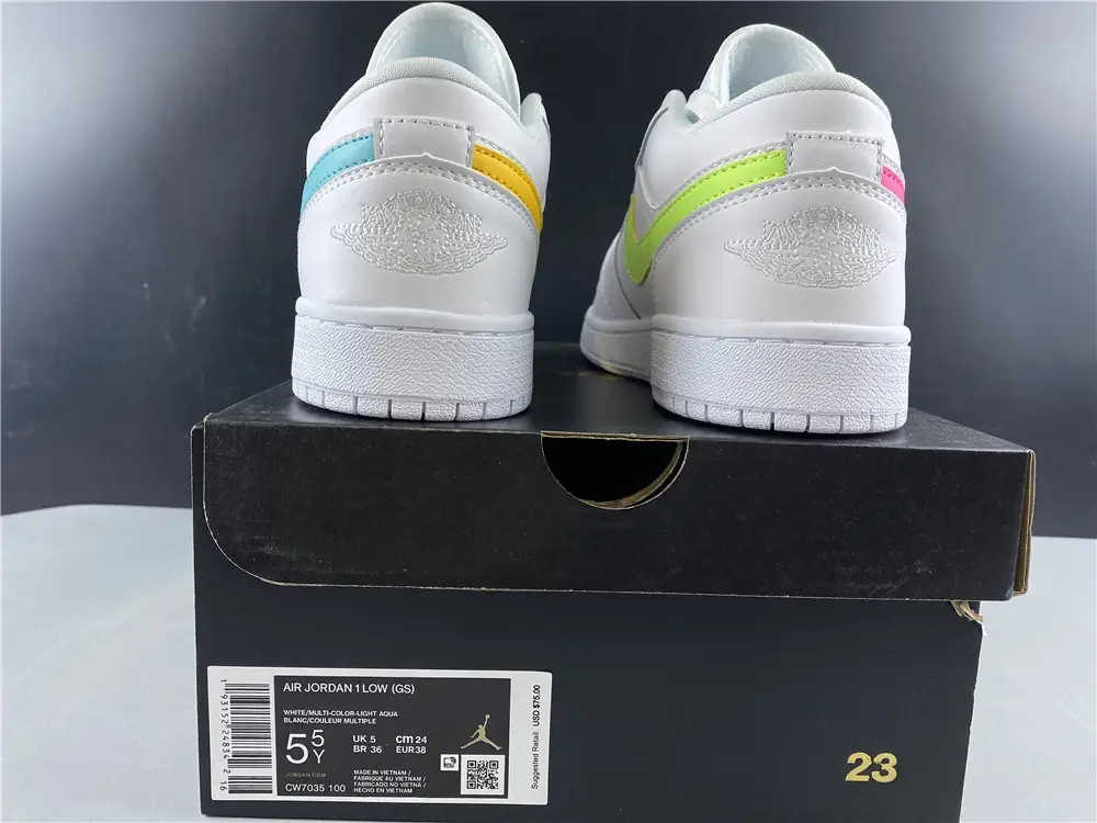 Jordan1 Low White Neon 