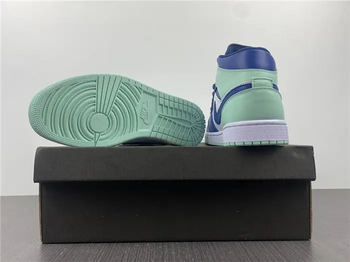 Jordan1 Mid Mystic Navy Mint Foam 