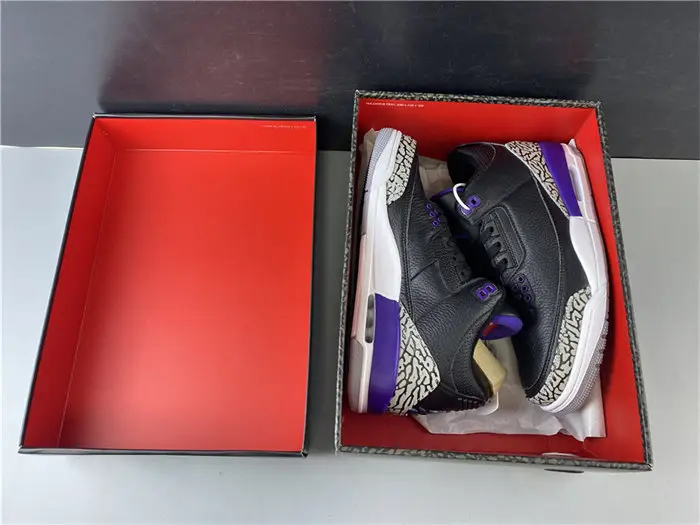 Jordan3 Black Court Purple 