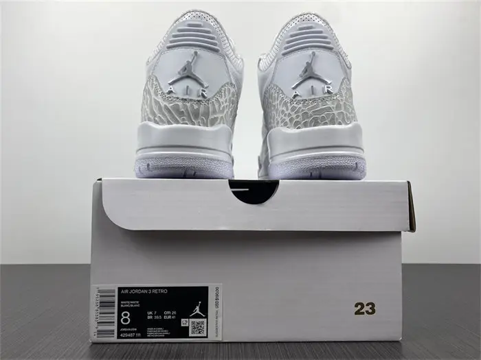 Jordan3 Pure White 