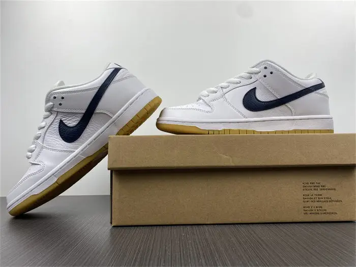 Nike SB Dunk Low Orange Label White Navy