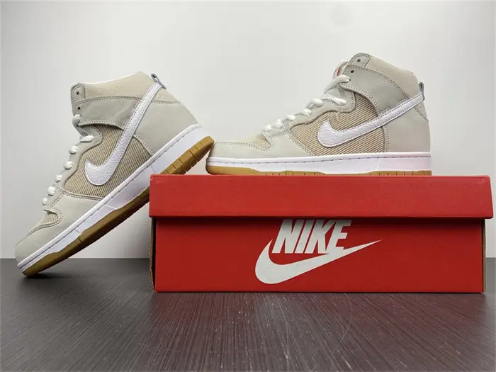Nike SB Dunk High Pro ISO Orange Label Unbleached Natural
