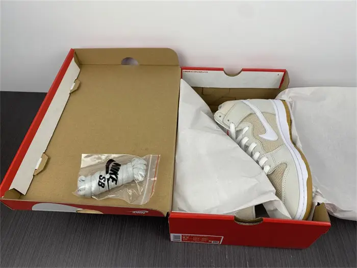 Nike SB Dunk High Pro ISO Orange Label Unbleached Natural 