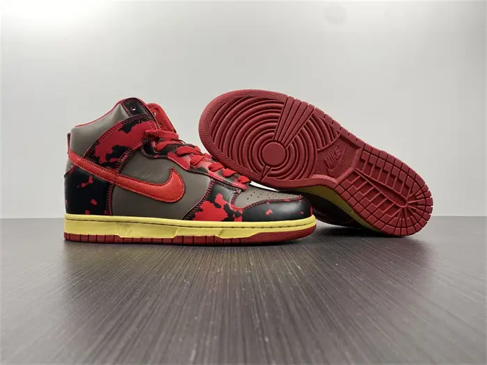 Nike Dunk High 1985 Red Acid Wash 