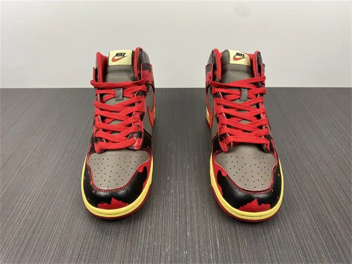 Nike Dunk High 1985 Red Acid Wash 