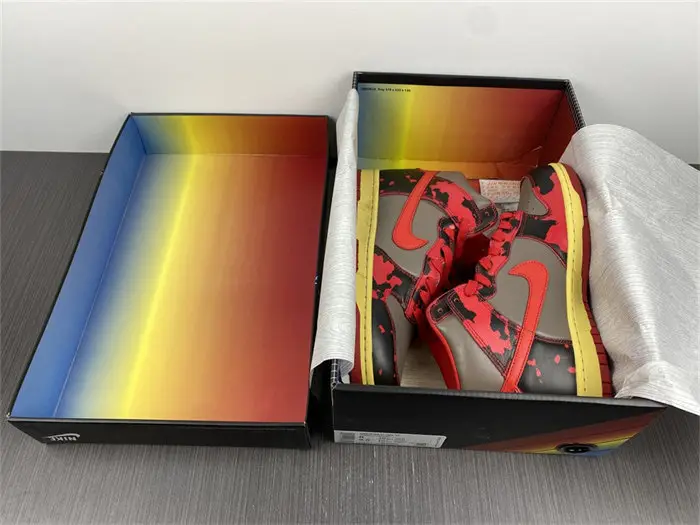 Nike Dunk High 1985 Red Acid Wash 