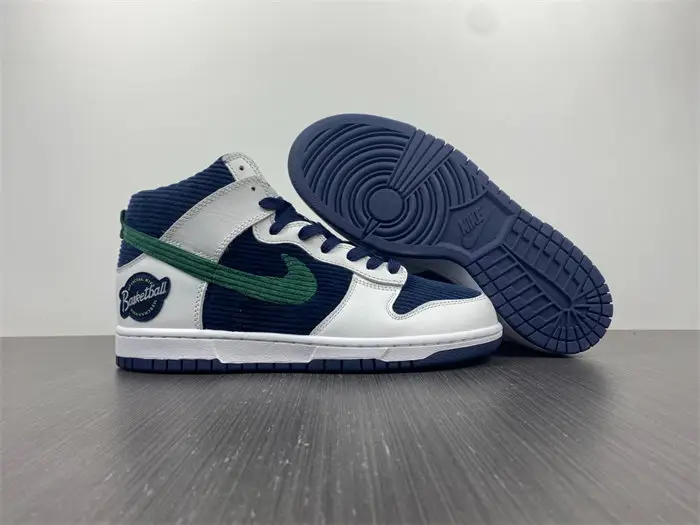 Nike Dunk High Sports Specialties White Navy 