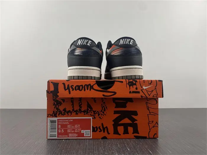 Nike Dunk Low Graffiti Black Red 