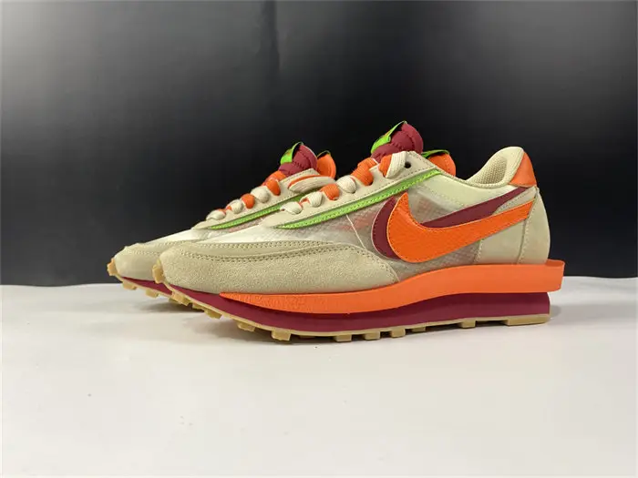 Nike LD Waffle sacai CLOT Kiss of Death Net Orange