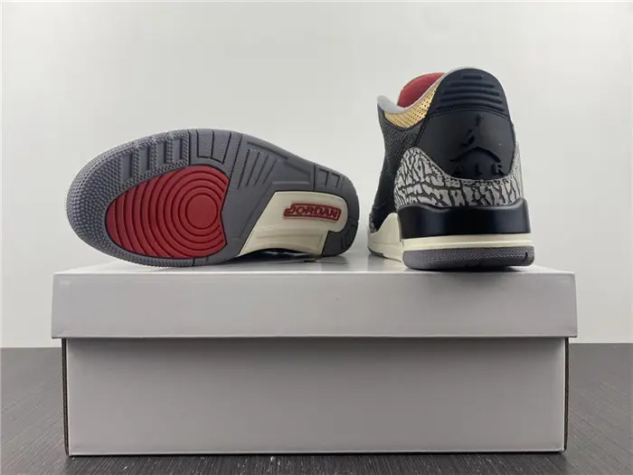 Jordan 3 Retro Black Cement Gold 