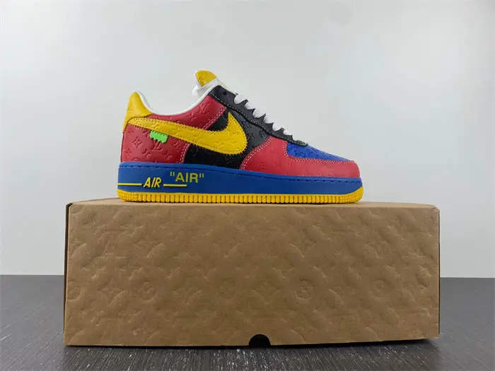 Nike Air Force 1 Luis Vitton Red and 
