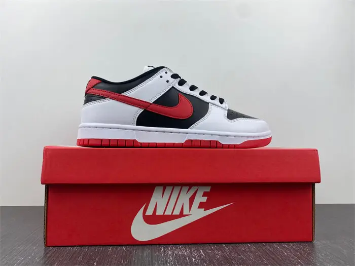 Nike Dunk Low Retro White Black University Red 