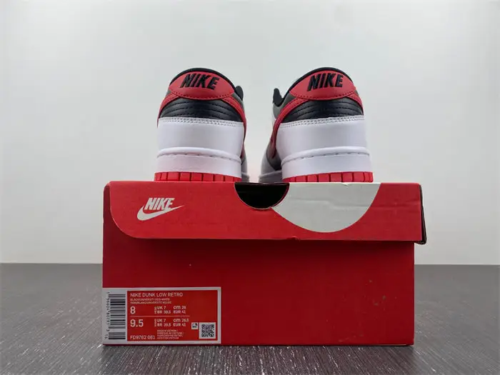 Nike Dunk Low Retro White Black University Red 