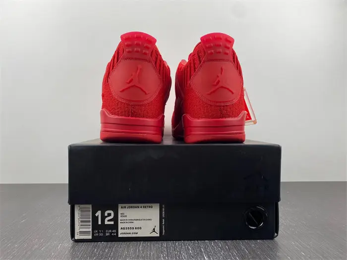 Jordan 4 Retro Flyknit Red 