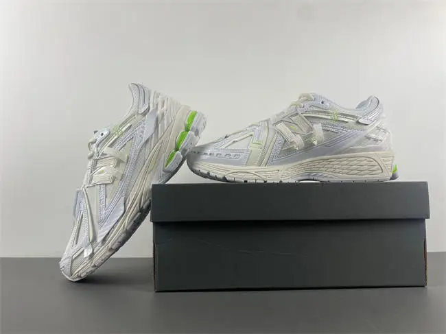 New Balance White light green